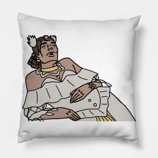 Lady Bella Tanking Cartoon Pillow