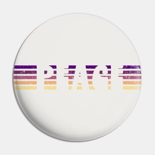 RETRO PEACE STRIPES SUNRISE Cutout Pin