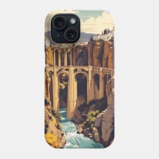 New Bridge Ronda Andalucia Spain Travel Tourism Retro Vintage Phone Case