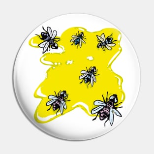 The festival of flies on yellow ! Pin