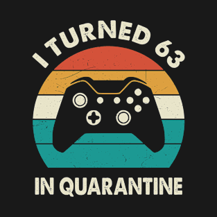 I Turned 63 In Quarantine - Sunset Retro Vintage 1957 63rd Birthday Gift T-Shirt