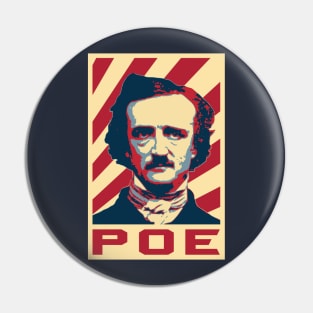 Edgar Allan Poe Retro Propaganda Pin