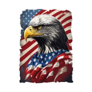 american flag and eagle vintage T-Shirt