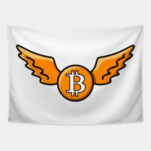 Bitcoin wings flying Tapestry