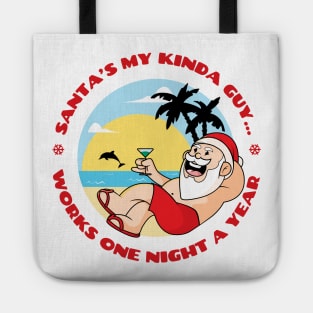 Lazy Santa - funny Santa Christmas gift (on light colors) Tote