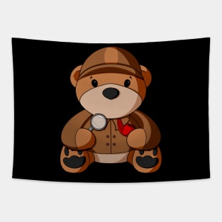 Detective Teddy Bear Tapestry