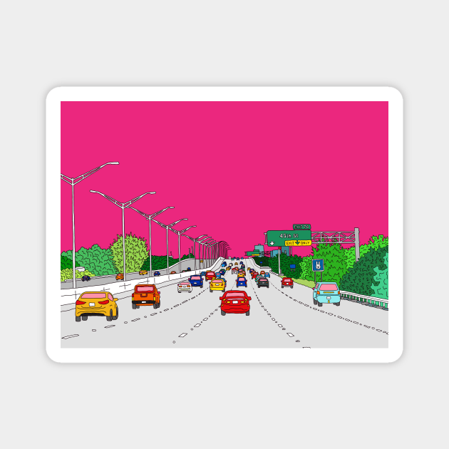 Highway to Miami Magnet by lamaisondulapino