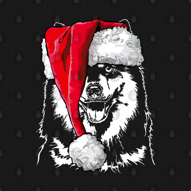 Funny Finnish Lapphund Santa Christmas dog mom by wilsigns