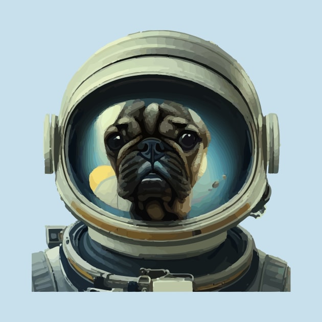 Pugstronaut by eggparade