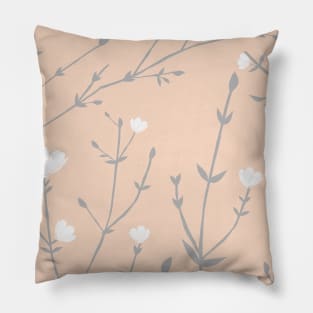 Branches Pattern Vertical in Peach Pillow