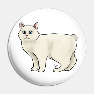 Custom - Manx Cat - White Pin