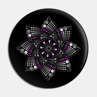 Mandala Dot Asexual Pride Pattern Pin