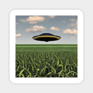 UFO Over Cornfield Magnet