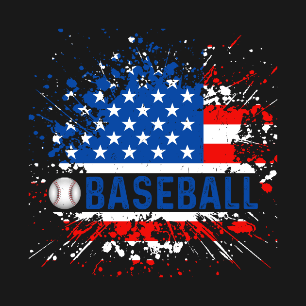 "Stars, Stripes, and Baseball Bats" - a patriotic baseball fan by GameOn Gear
