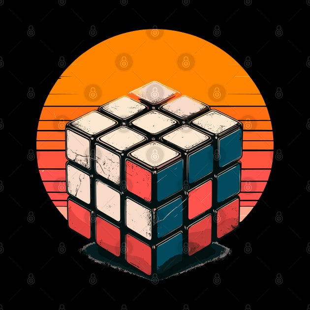 Retro speed cube puzzle by TomFrontierArt