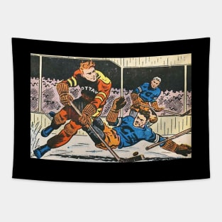 Hockey player skating Tapestry