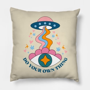 Ufo Psychedelic Aliens Pillow