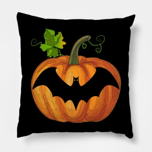 Bat in pumpkin Pillow