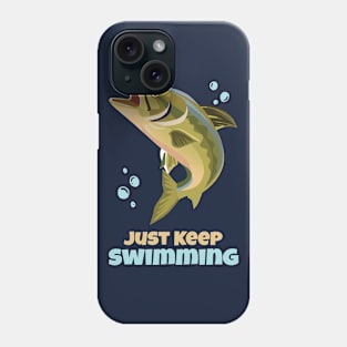 Just Keep Swimming Vintage Fish Phone Case