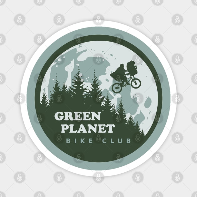 Green Planet Bike Club Magnet by storybookamusement