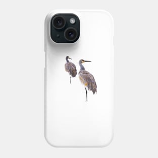 Sandhill Cranes in the Snow Phone Case