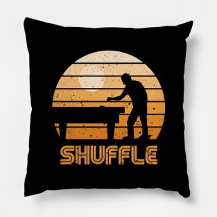 Retro Sunset Shuffleboard Table Pillow