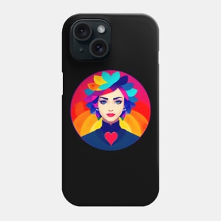 Queen Of Colorful heart Phone Case