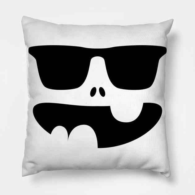 Pumpkin Face Costume For Men Women Halloween Pillow by Schwarzweiss