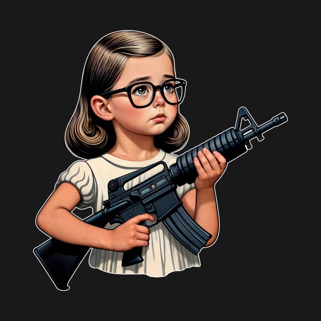 The Little Girl and a Gun by Rawlifegraphic