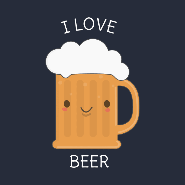 Kawaii Beer T-Shirt by happinessinatee