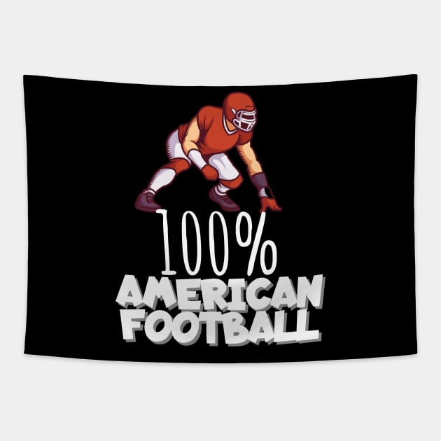 100% American football Tapestry by maxcode