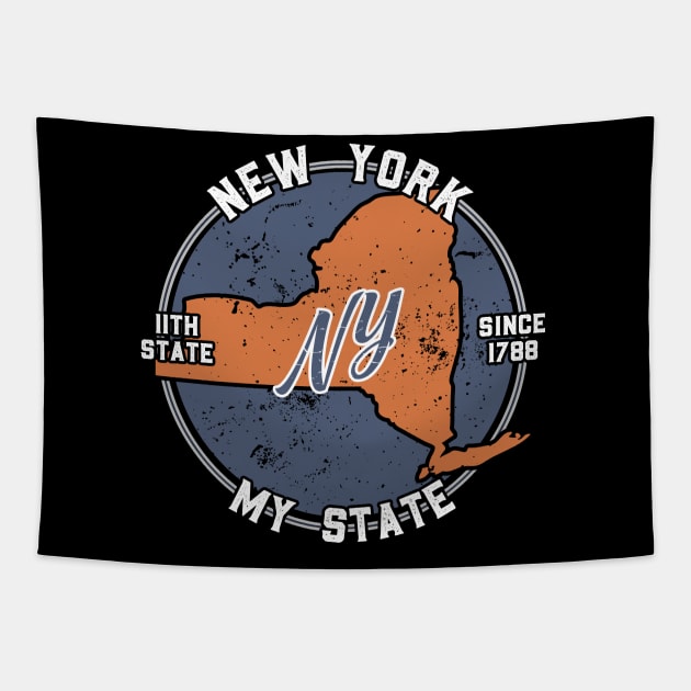 New York My State Patriot State Tourist Gift Tapestry by atomguy