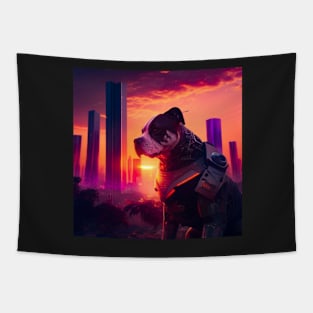 Cyberpunk Dog 3 Tapestry