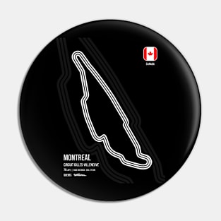 Montreal Race Track (B&W) Pin