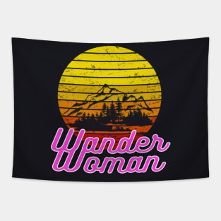 Wander Woman retro Hiking Gifts Tapestry