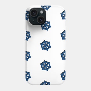 Blue rudder pattern design Phone Case