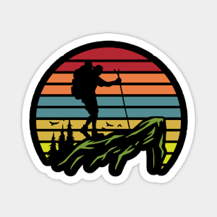 Colorful Hiking Magnet