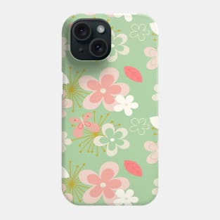 butterflies and flowers Phone Case