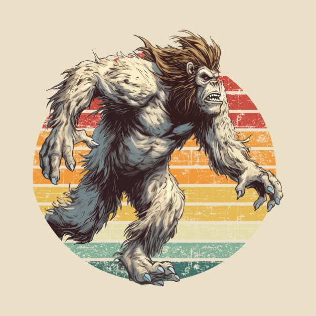 Retro Bigfoot Sasquatch by MerlinArt