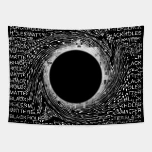 Black hole typography Tapestry