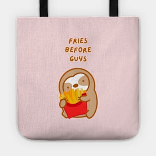 Fries Before Guys French Fries Sloth Tote