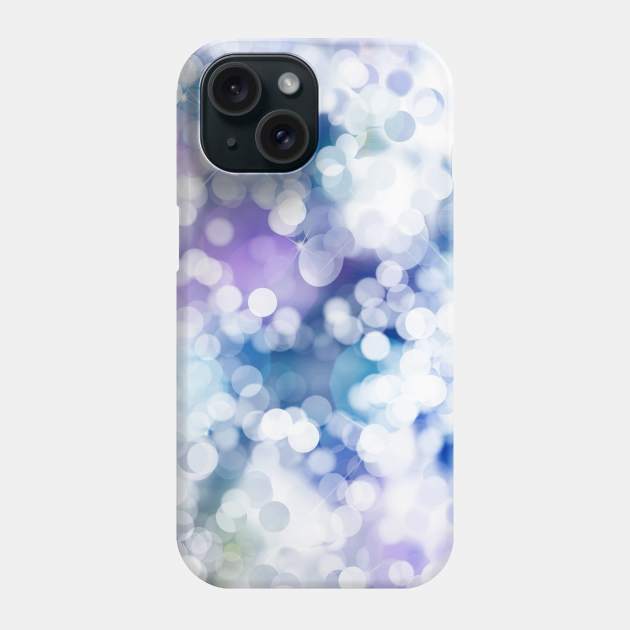 Winter background in blue, white and purple Phone Case by Montanescu