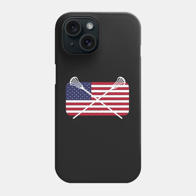 Lacrosse USA American Flag Phone Case by anacarminda
