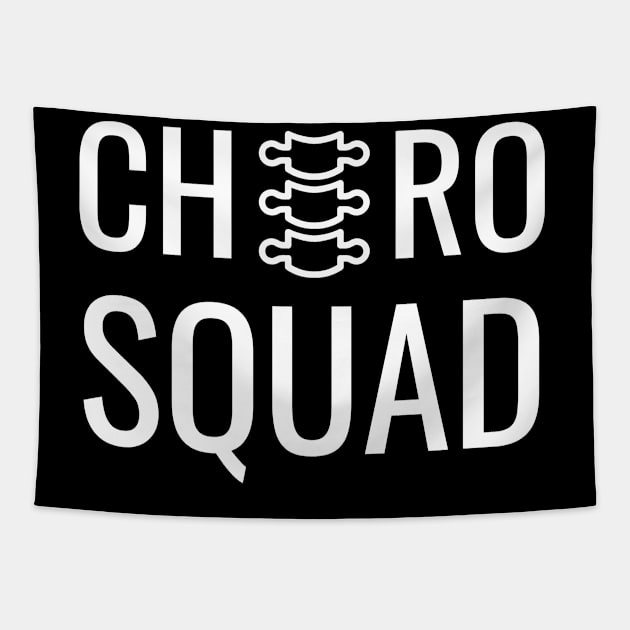 Chiro Squad, Back Spine Subluxation Chiropractor, Chiropractic Tapestry by NooHringShop