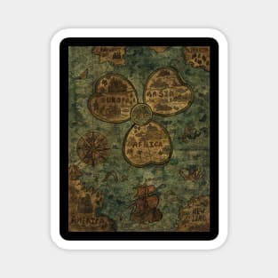 Old Nautical Map (Fantasy). Magnet