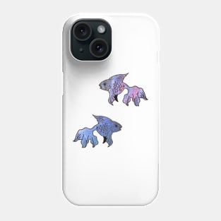 Galaxy and night sky goldfish Phone Case