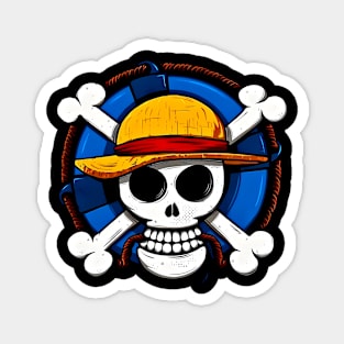 the king pirate skull Magnet