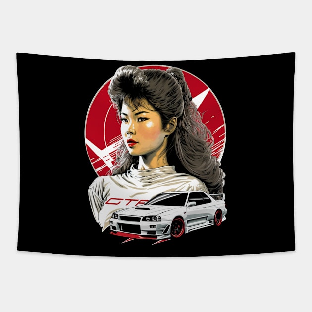 Drift Queen Tapestry by Kid Relic