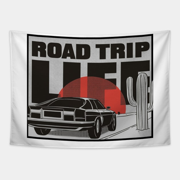 Road trip life car Tapestry by Picasso_design1995