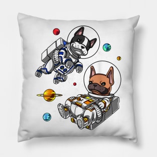 French Bulldog Space Astronaut Planet Pillow